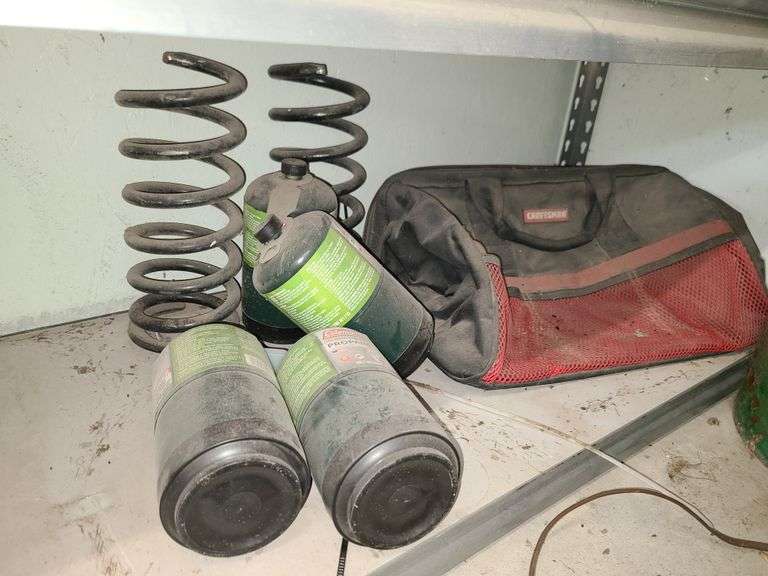 4) Butane Cans, Craftsman Bag and 2) Coil Springs - Prime Time Auctions ...