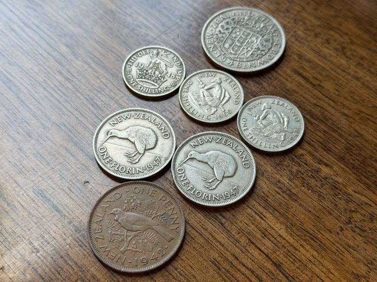 New Zealand 1940’s Coin Collection Cool Design