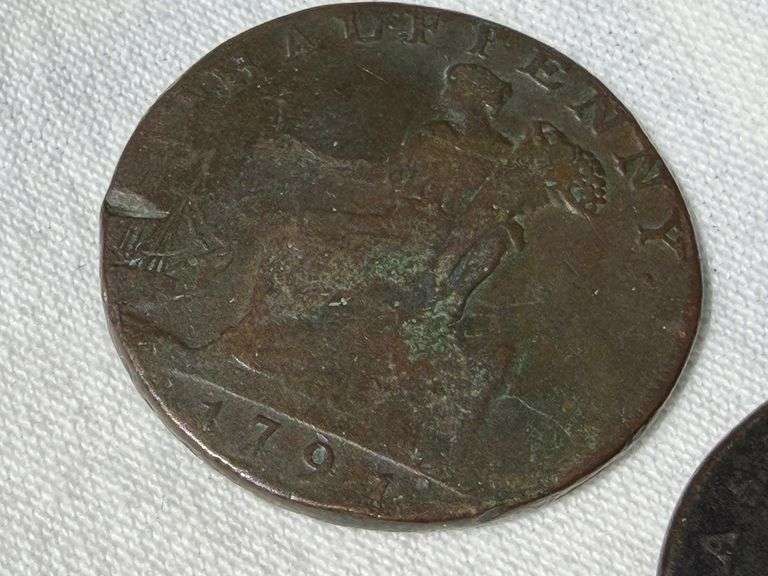 1791 & 1792 Half Penny Coins