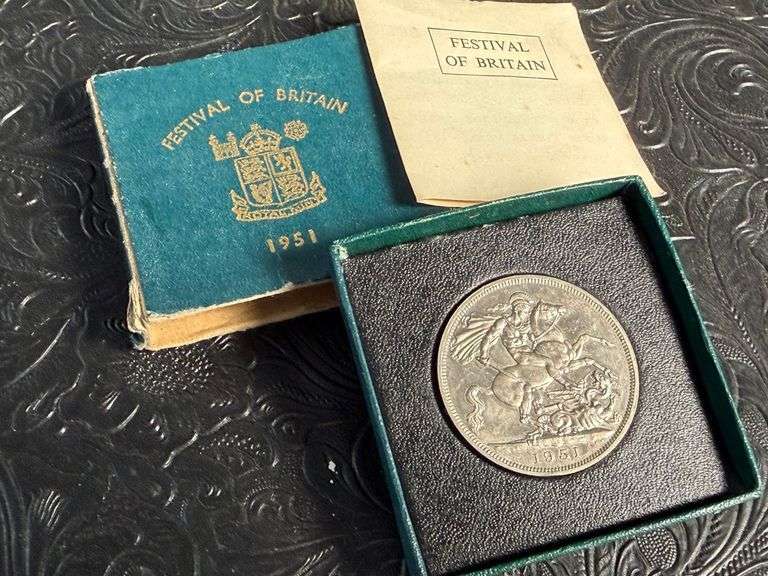 1951 Festival of Britain Coin in Original Box