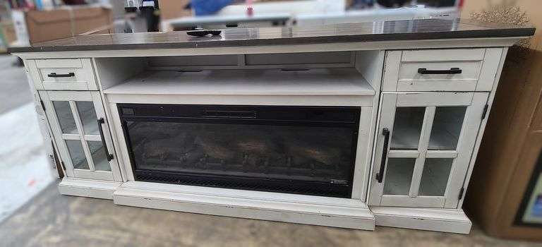 *Tresanti Sloane TV Console with Classic Flame Electric Fireplace