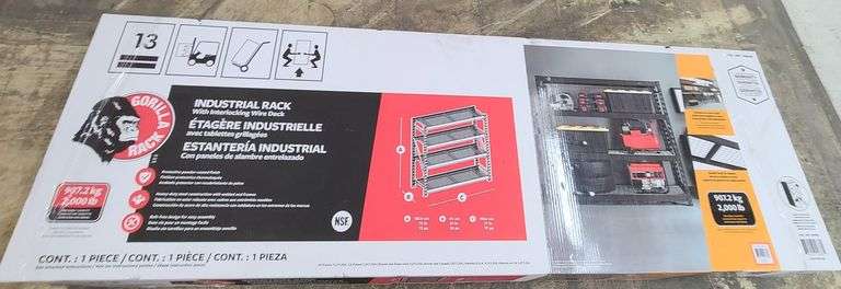 Industrial Rack with Interlocking Wire Deck