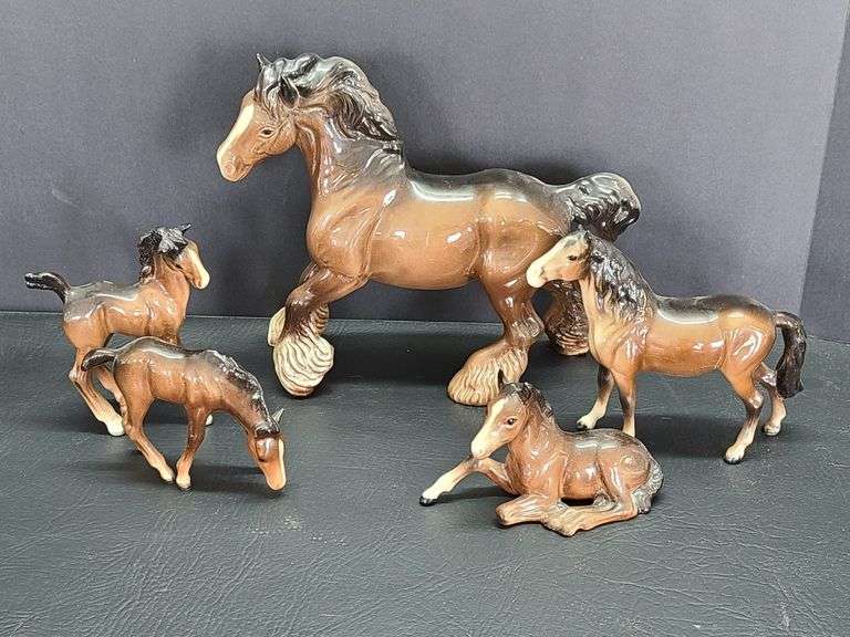 Vintage Beswick "Cantering Shire Horse", 4) Beswick Horse Figurines