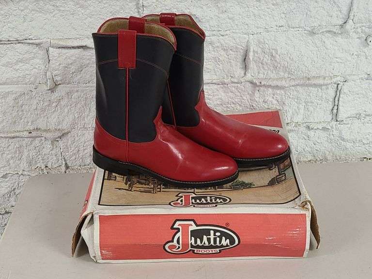 Justin Diamond J Leather Roper Cowboy Boots - Prime Time Auctions, Inc.