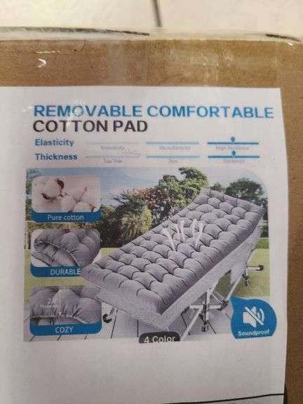 Folding Camping Cot with Mattress