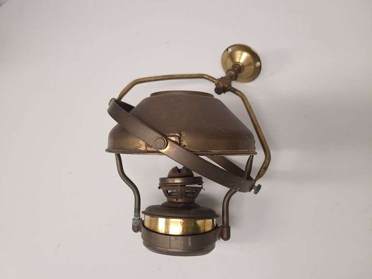 19th Century Brass Maritime Gimbal Lamp