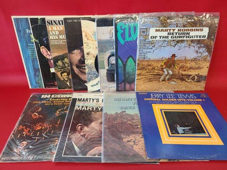 Vinyl Records - Jerry Lee Lewis, Marty Robbins, Elvis, Darrell McCall, Shorty Holloway, Charley Prid