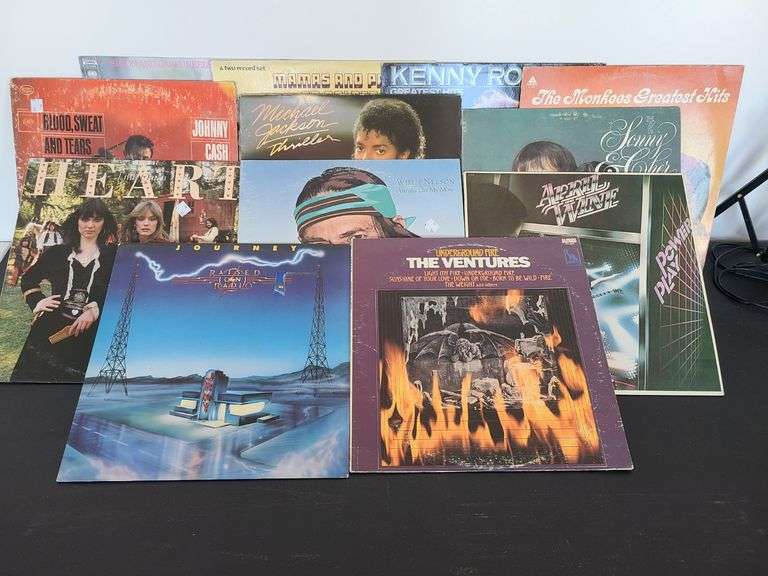 Vinyl Records - Journey, The Ventures, April Wine, Heart, Michael Jackson, Monkees, Mamas and Papas