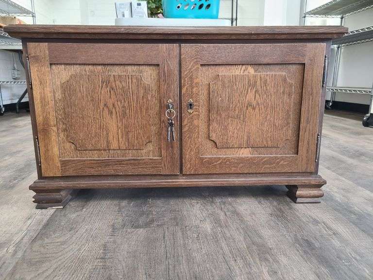 Wood Coin Collectors Cupboard