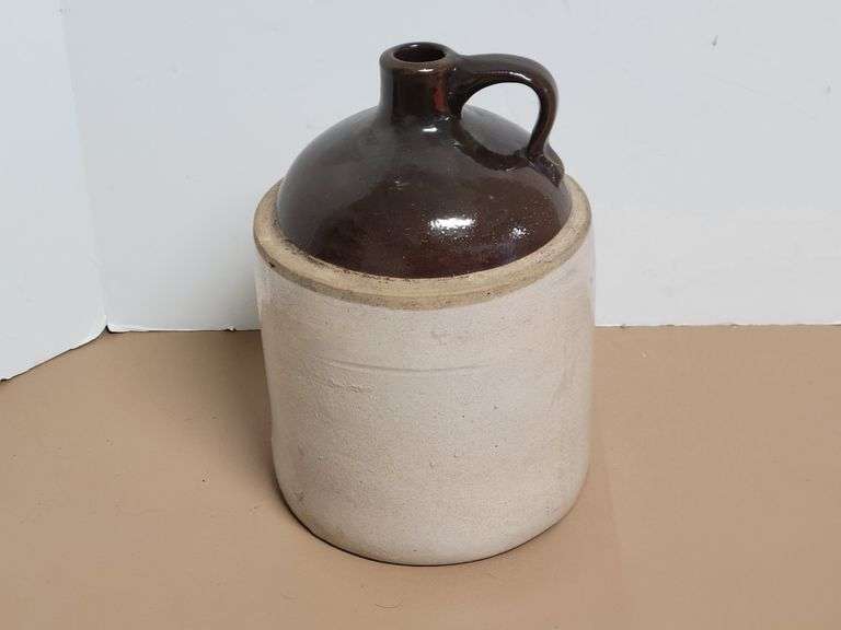 Two-Toned Stoneware Whiskey / Moonshine Jug