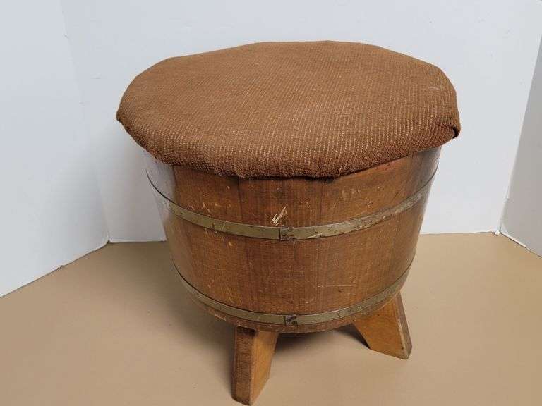 Vintage Barrel Sewing / Knitting Stool