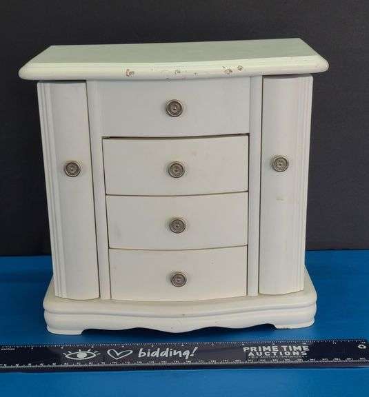 Jewelry Box with Contents: Necklace, Earrings, Bracelets