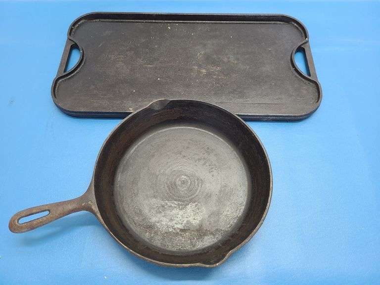 Cast Iron Skillet and Double Sided Griddle