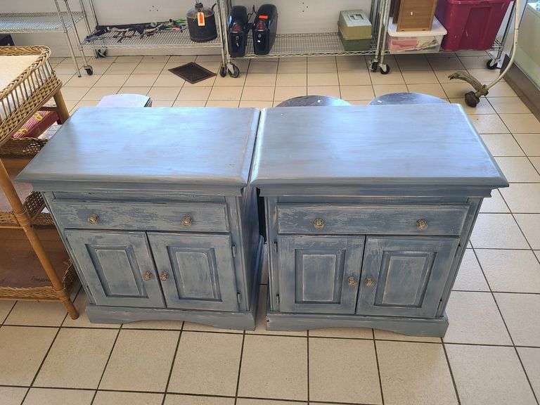 2) Painted Nightstands / Side Tables