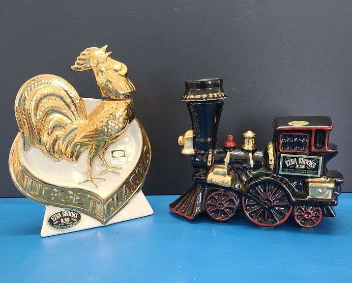2) Ezra Brooks Decanters