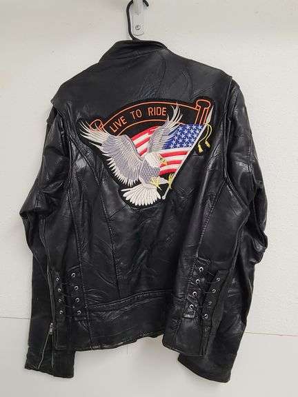 Diamond Plate Buffalo Leather Riding Jacket