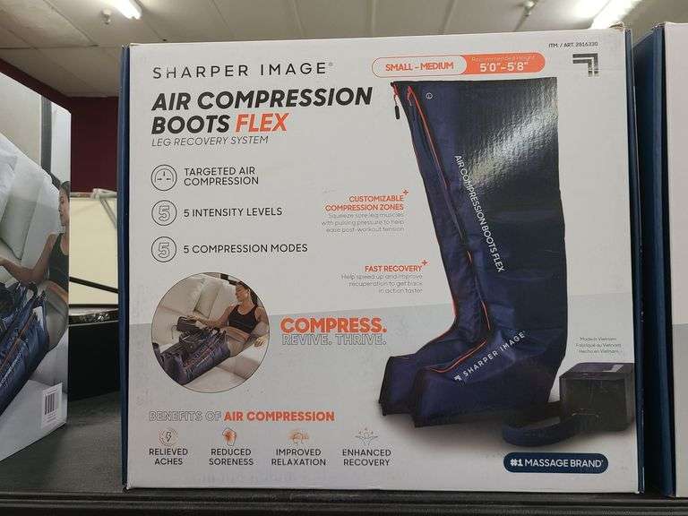 Sharper Image Air Compression Boots Flex Leg Recovery System