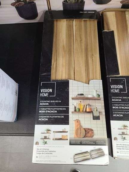 Vision Home 2pk Floating Shelves