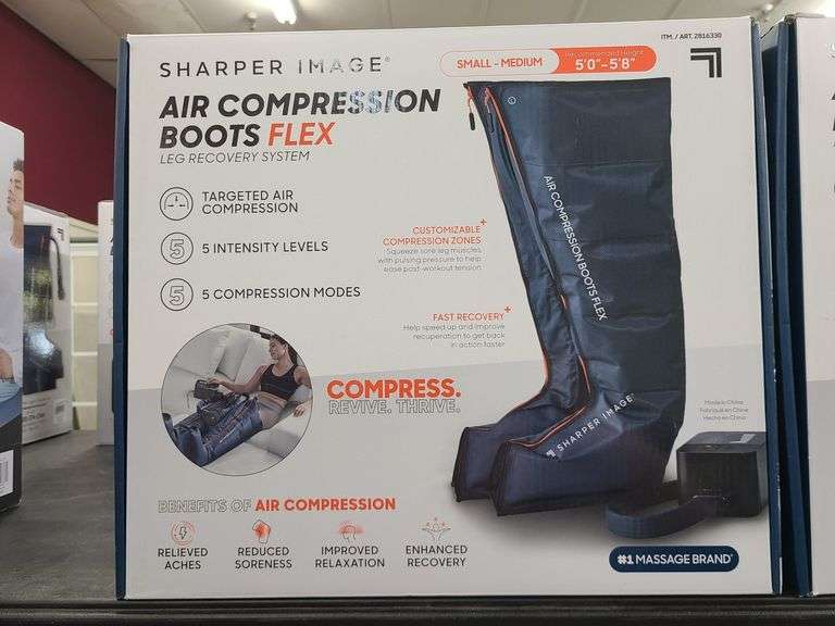 Sharper Image Air Compression Boots Flex Leg Recovery System