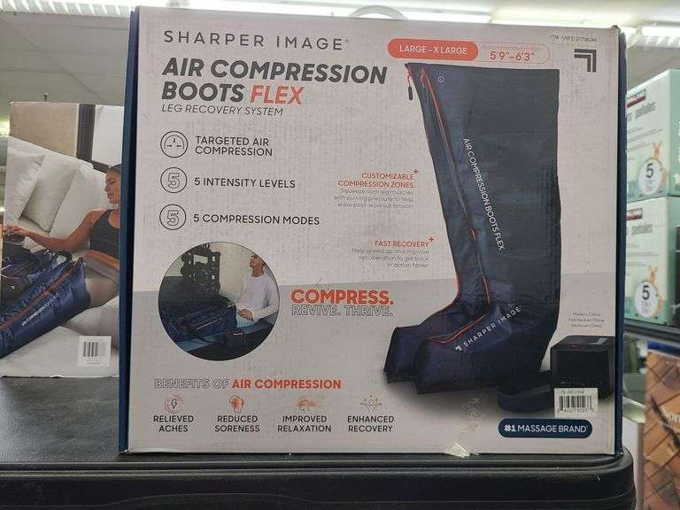 Sharper Image Air Compression Boots Flex Leg Recovery System