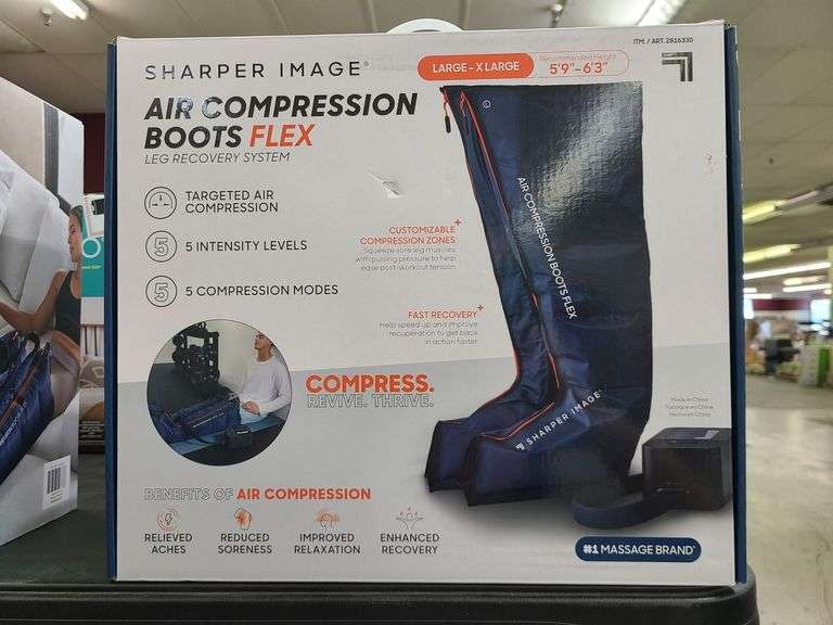 Sharper Image Air Compression Boots Flex Leg Recovery System