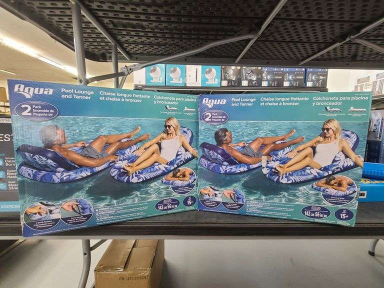 2) Aqua Pool Loungers