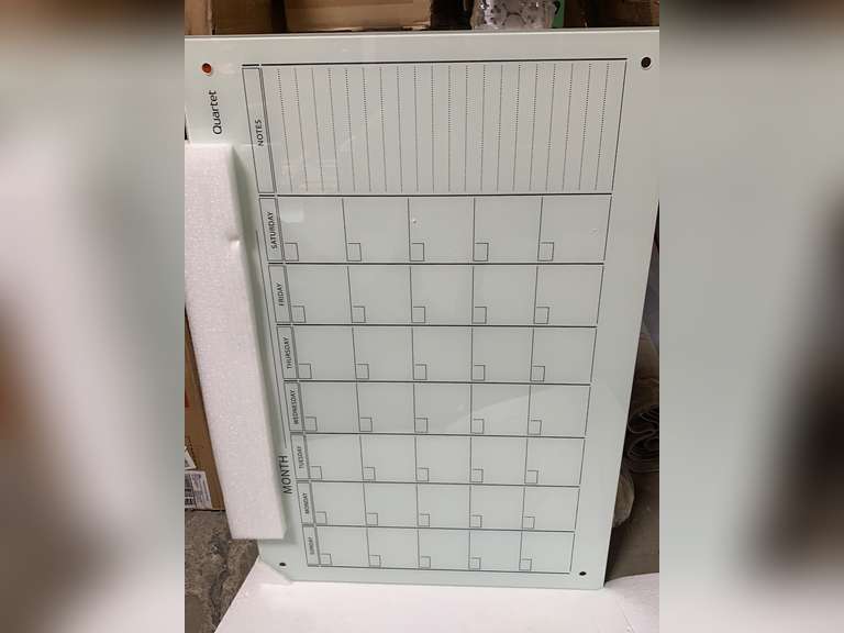 Quartet Magnetic Whiteboard Calendar, 3' x 2', Glass Dry Erase White Board  Planner for Homeschool Supplies & Home Office Organization, 2 Magnets, 1  Dry Erase Marker, Frameless Infinity (GC3624F) 80.58 - Quarter Price