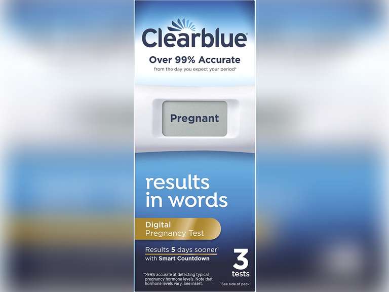 Clearblue Digital Pregnancy Test with Smart Countdown, 3 Count (Pack of