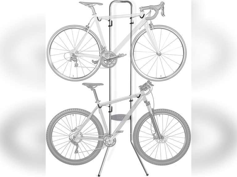 Royxen Freestanding Bike Rack For Garage - Holds 5 Bikes, 400 Lb Capacity, Adjustable & No-Tool Assembly For Indoor/Outdoor