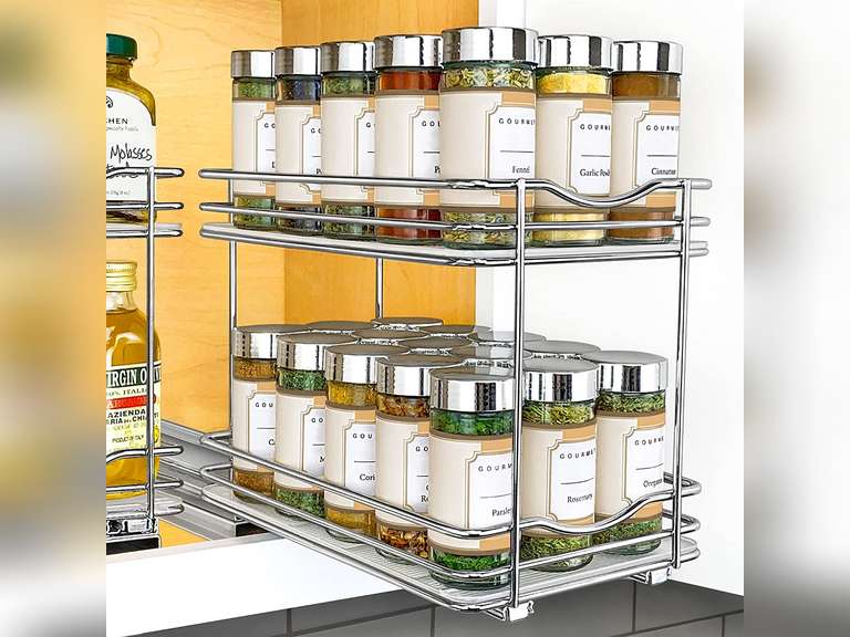 Slider Spice Rack LYNK PROFESSIONAL® Pull Out Spice Rack Organizer for Cabinet - Slide ...