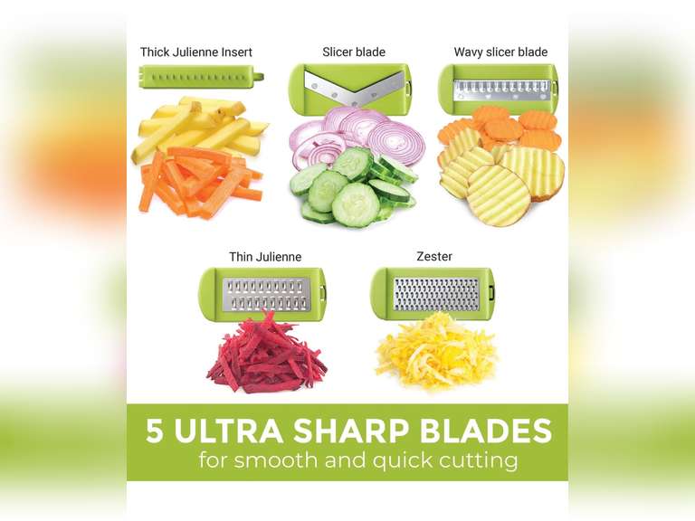 Mueller Mandoline Slicer, Premium Quality VPro Five Blade Adjustable
