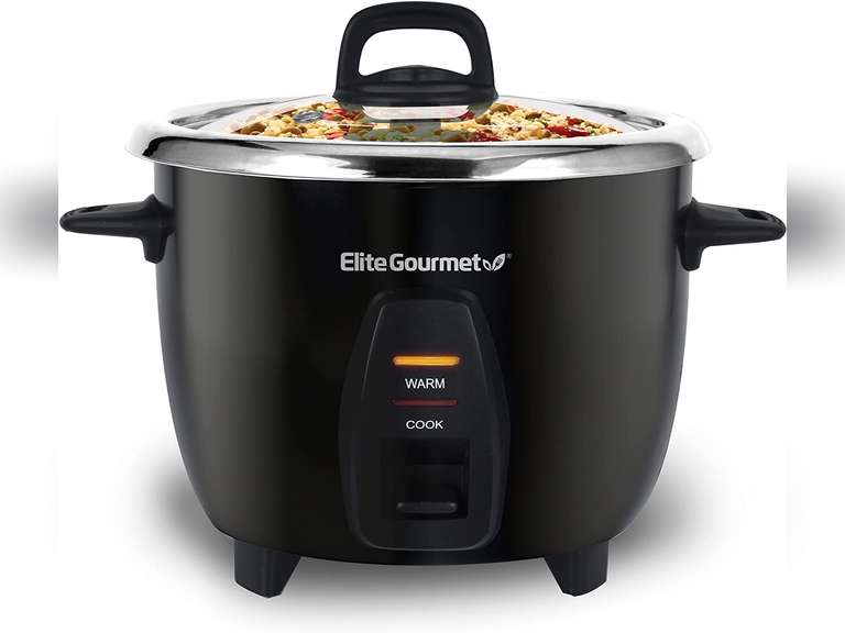 Elite Gourmet Maxi-Matic Electric Rice Cooker with Stainless Steel ...