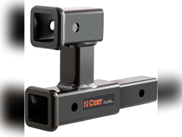 CURT 45792 Dual Receiver Trailer Hitch Ball Mount, 2-Inch, 3,500 lbs 75 ...
