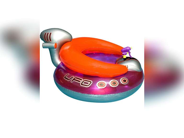 SWIMLINE ORIGINAL Inflatable UFO Spaceship Pool Float Ride On With Fun ...