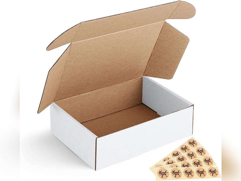 Euapko 7x5x2" Corrugated Box Mailers White Cardboard Small Shipping ...