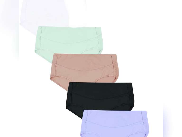 Hanes Women's Panties Pack, Smoothing Microfiber NoShow Underwear, 5
