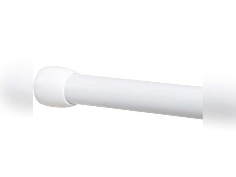 Zenna Home 88B1ALWW NeverRust Aluminum Tension Shower Rod, 54 to 88 inches, White 25
