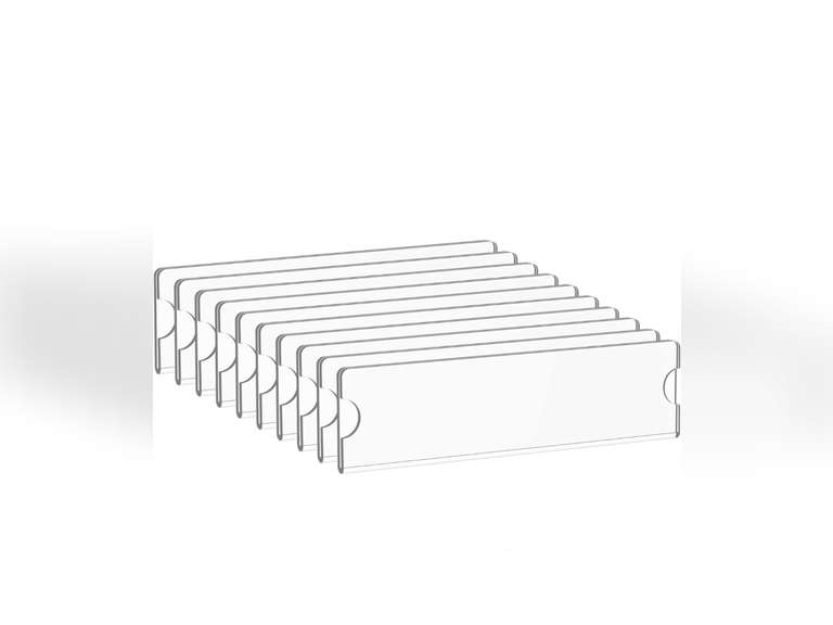 Richboom Acrylic Wall Name Plate Holder, 2x8 Inch, 10 Pack Clear