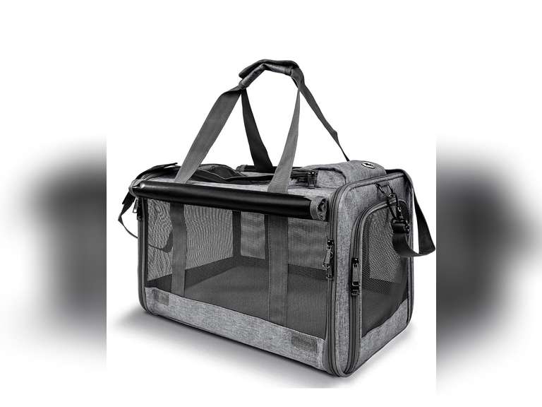 GAPZER Pet Carrier for Large Cats, Soft-Sided Cat Carrier for Medium Big Cats and Puppy up to 20lbs, Washable Dog Carrier Privacy Protection for Home Outdoor Travel 28