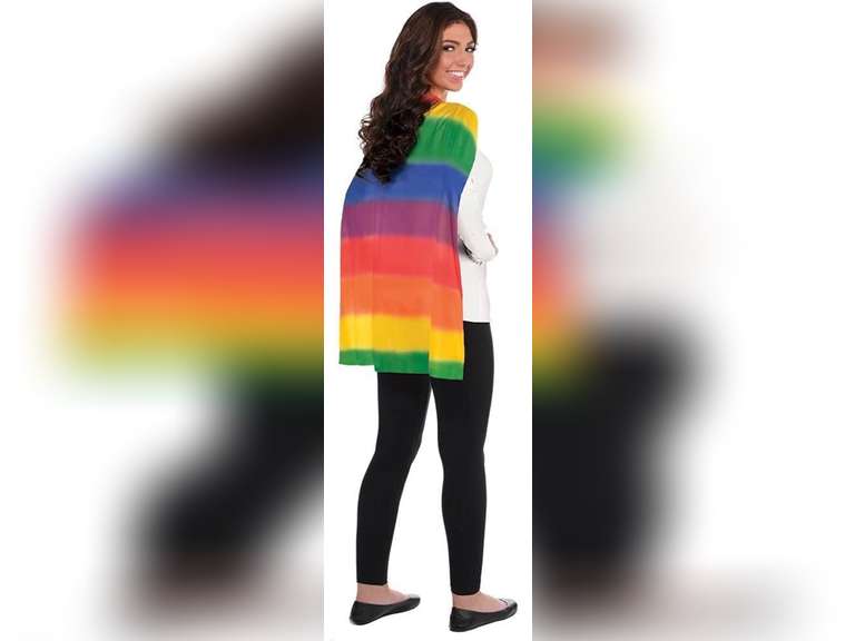 amscan 395888 Rainbow Stripes Costume Cape, 30", One Size 13.99