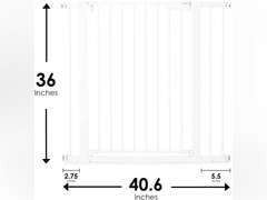 Cumbor 36" Extra Tall Baby Gate for Dogs and Kids with Wide 2-Way Door, 29.7"-40.6" Width, and Auto Close Personal Safety for Babies and Pets, Fits Doorways, Stairs, and Entryways 36" Tall White 112.99