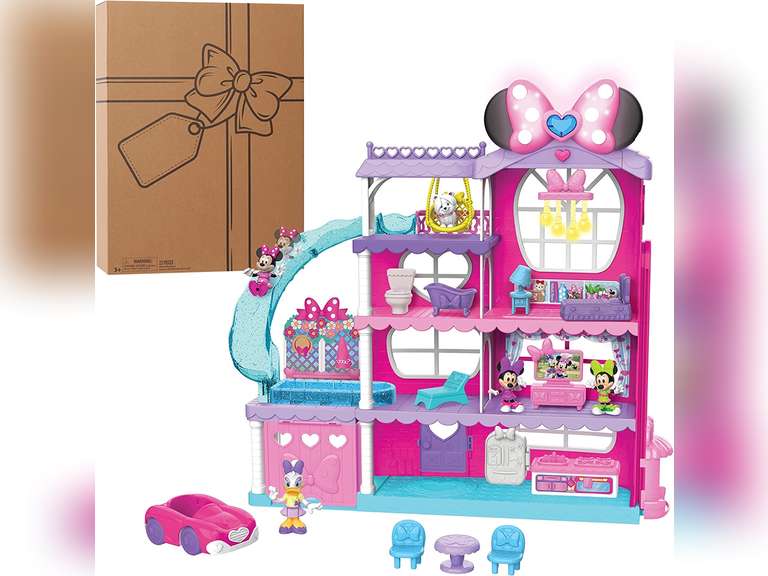 Disney Junior Minnie Mouse Ultimate Mansion 22-inch Playset with Bonus ...