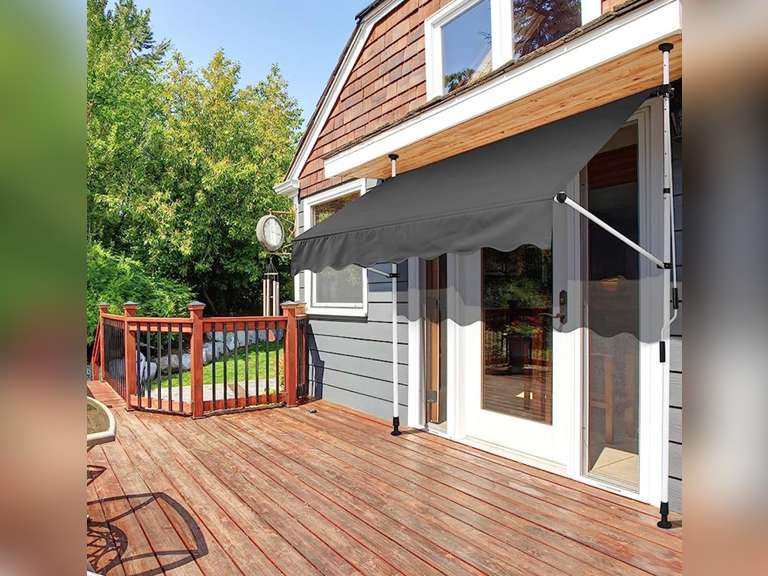 Paramondo 78”×47”Manual Retractable Awning Patio Awning Sun Shade