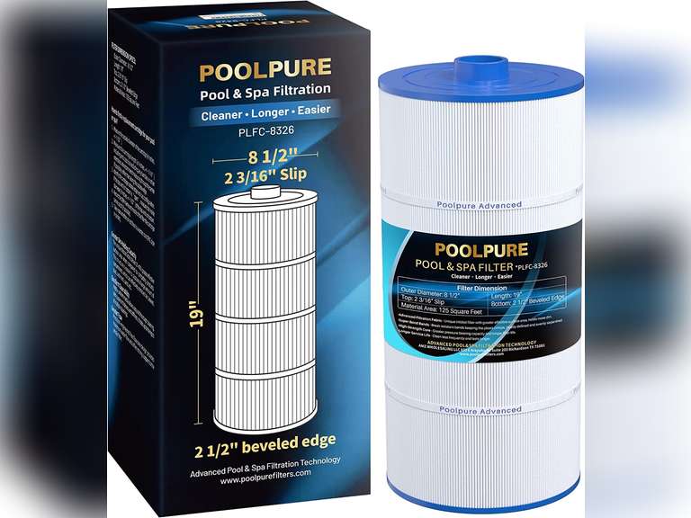 POOLPURE C-7367 Spa Filter Cartridge - Replaces Unicel PD075-2000, Dimension One 1561-00, FC-3059