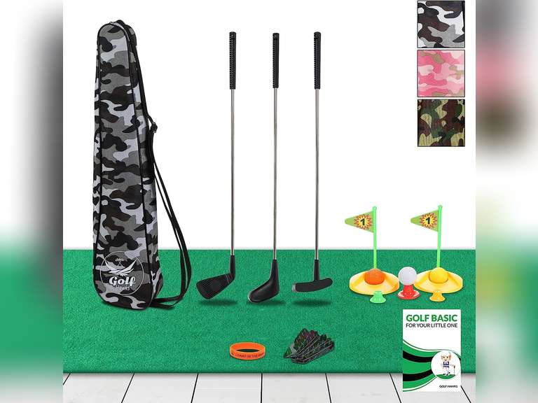(Lab Tested) - Premium Kids Golf Clubs 3-5 - Kids Golf Set - Toy Golf Set - Toddler Golf Set - Golf Toys for Kids - Mini Golf Set - Baby Toddler Golf Clubs - Plastic Play Golf Clubs - Age 3 4 5 6 32.69