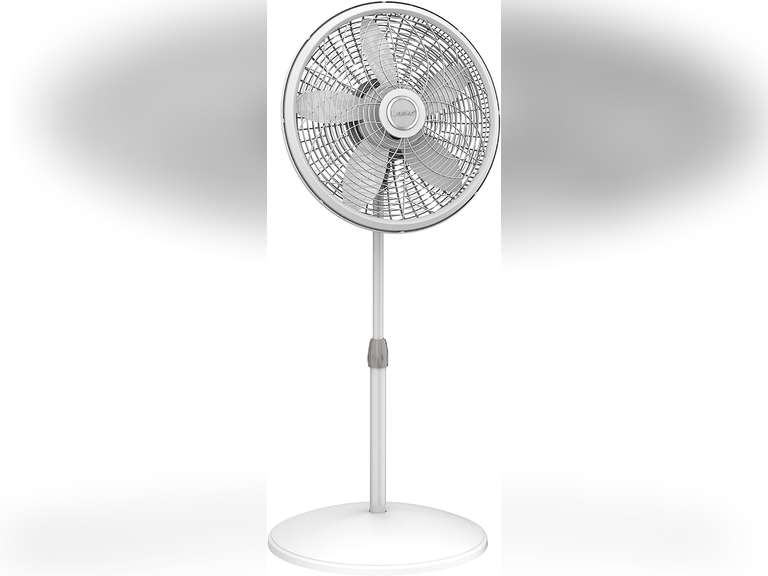 Lasko Oscillating Pedestal Fan, Adjustable Height, 3 Speeds, for Bedroom, Living Room, Home Office and College Dorm Room, 18", White, 1820 44.99