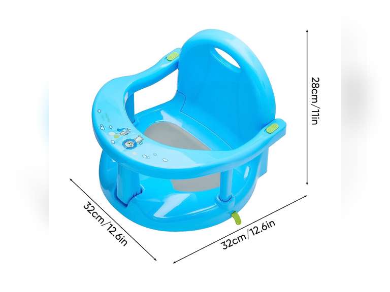 Newborn Infant Baby Bath Seat, Non-Slip Infants Baby Bath Chair for Bathtub, Cute Shape Baby Shower Chairs for Tub Sitting up, Surround Bathroom Seats for Baby 6-18 Months (Pure White) 45.99