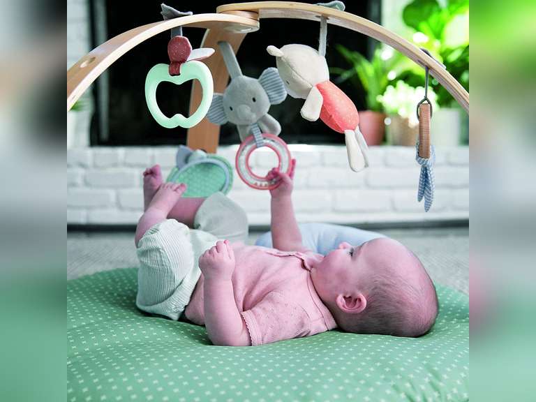 Ingenuity Cozy Spot Reversible Duvet Activity Gym & Play Mat with Wooden Bar - Loamy, Ages Newborn + 48.99