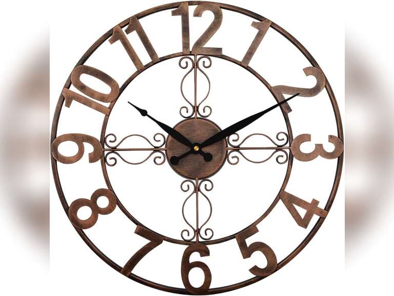 OCEST Outdoor Wall Clock 18 inch Outside Waterproof Garden Clock,Large