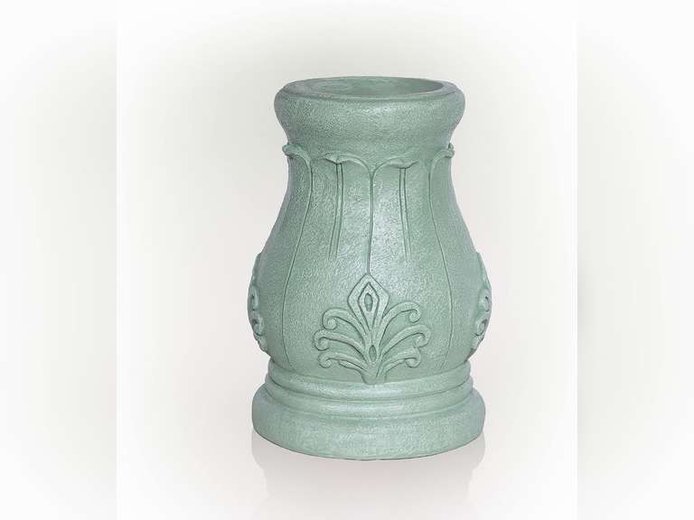 Alpine Corporation 12" Tall Indoor/Outdoor Roman Column Gazing Globe Display Stand, Mixed Colors 30.99